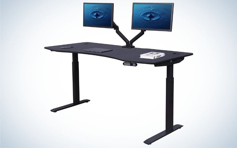ApexDesk Elite Series 60" is the best standing desk for dual monitors.