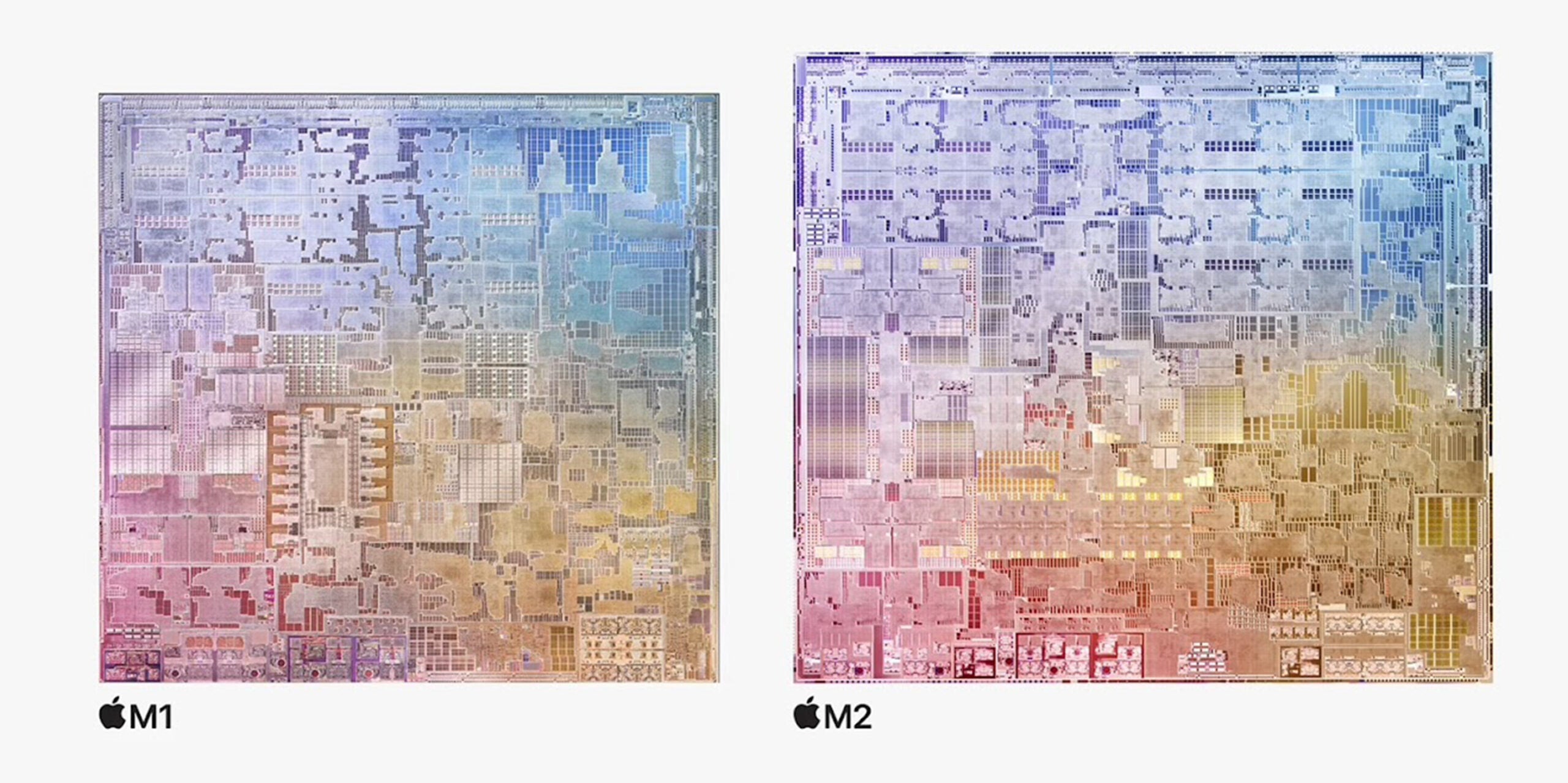 The M2âs 20 billion transistors need more space than the M1âs dimensions