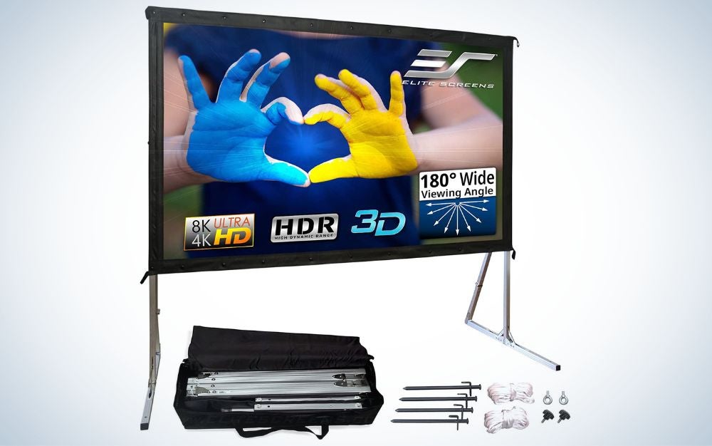 Elite Screens Yard Master 2 120-inch Outdoor Projector Screen is the best overall.