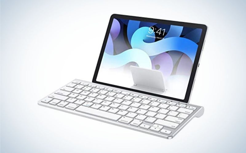 The Omotion iPad Keyboard is the best option on a budget.