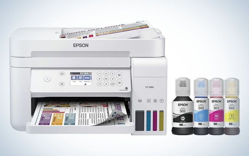 Epson EcoTank ET-3760 is the best AirPrint inkjet printer.