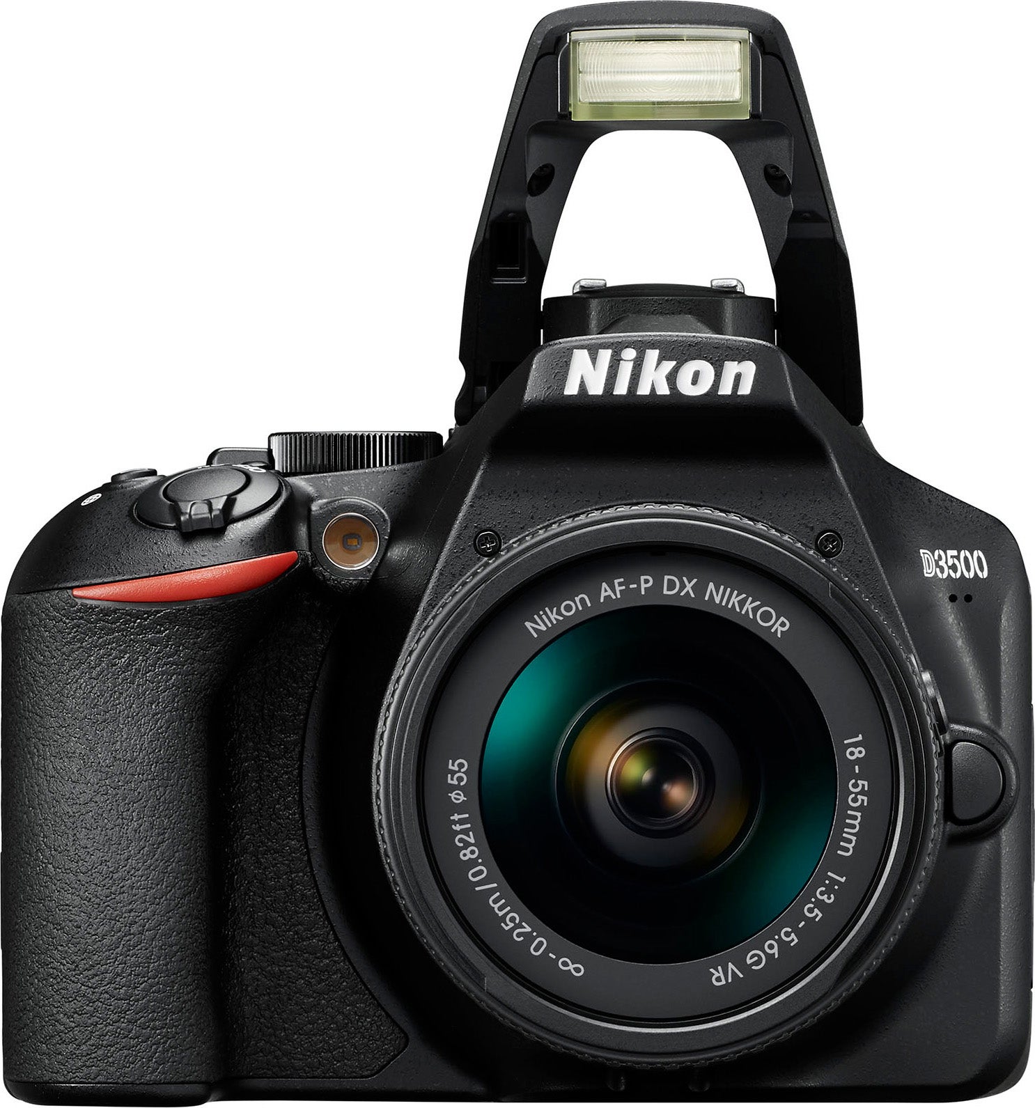 The Nikon D3500 with pop-up flash