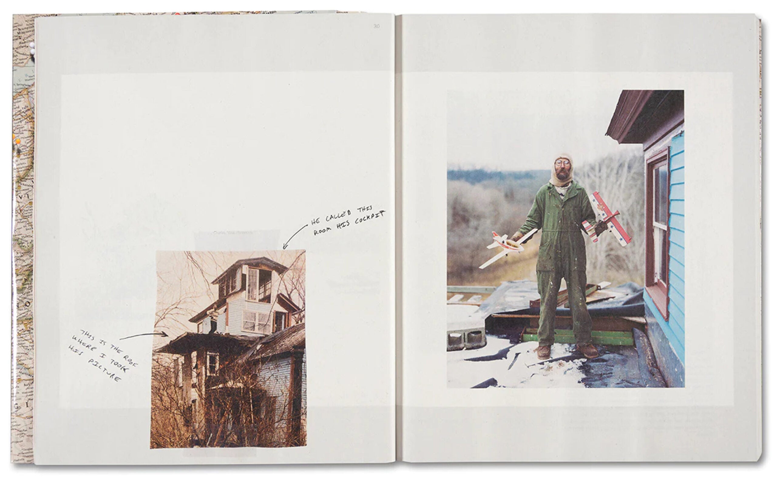 A spread from Alec Soth's "Gathered Leaves Annotated."