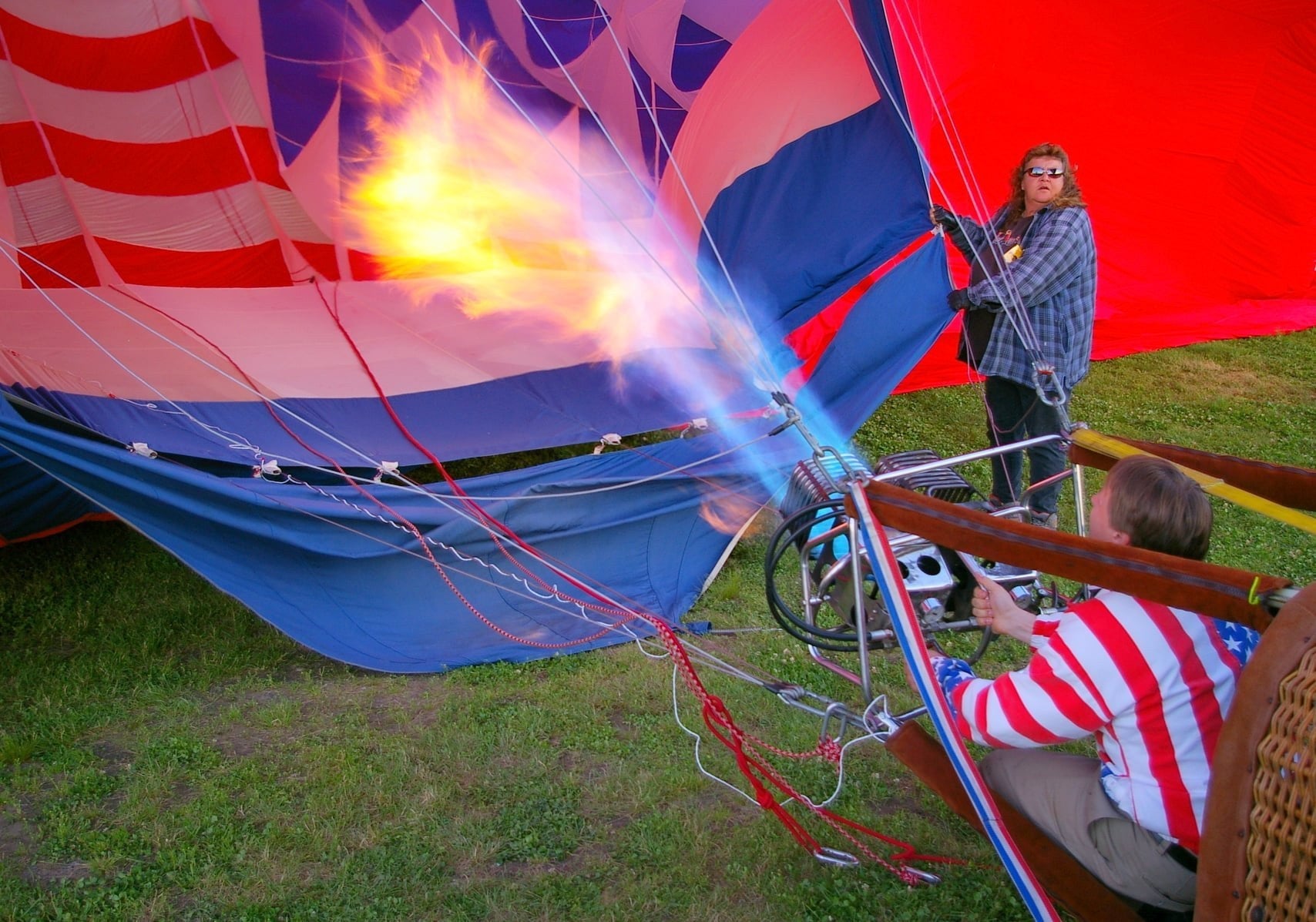 hot air balloon inflation 