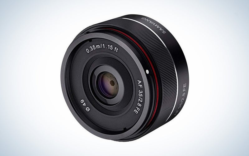 This Samyang 35mm for Sony E mount is a great buy on Prime Day.