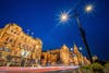 Long exposure of a city street scene, shot with the new Meike 10mm f/2