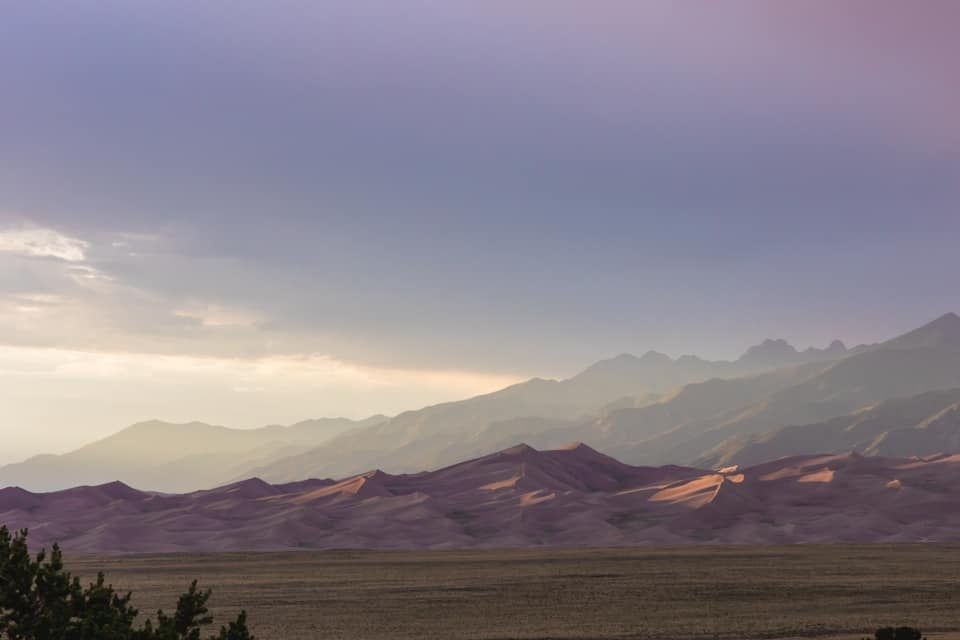 mountains at sunrise