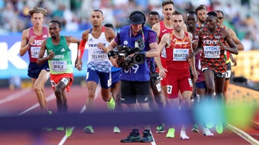 Clueless cameraman creates comedy, calamity during championship track & field event