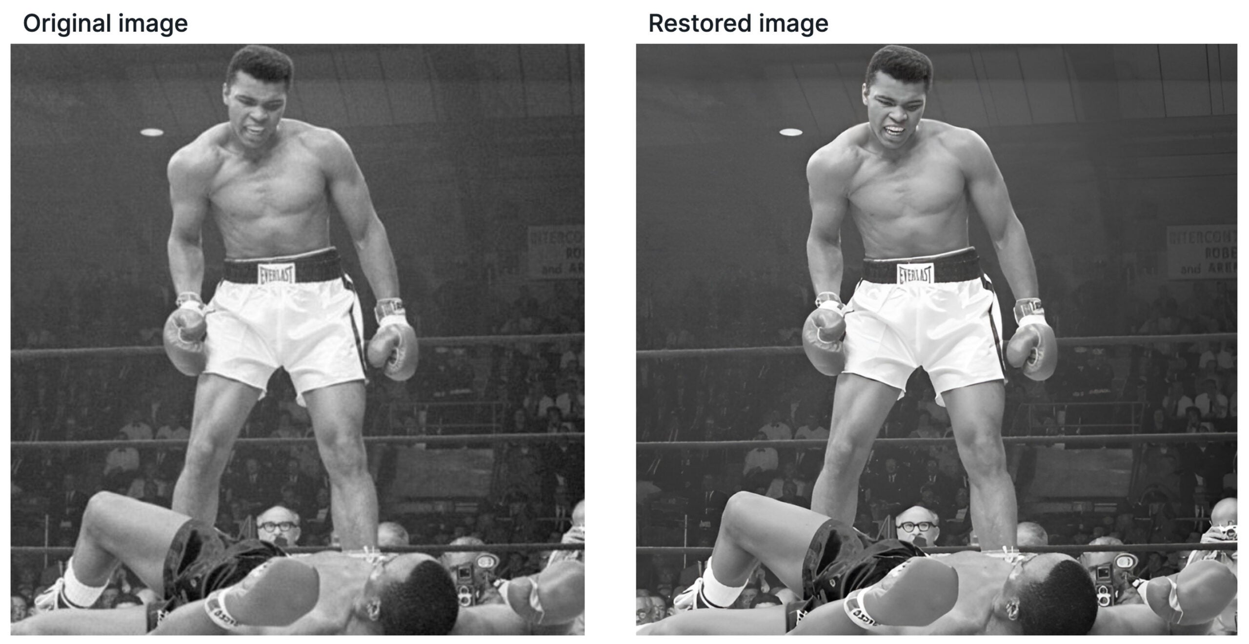 Muhammad Ali photo restored
