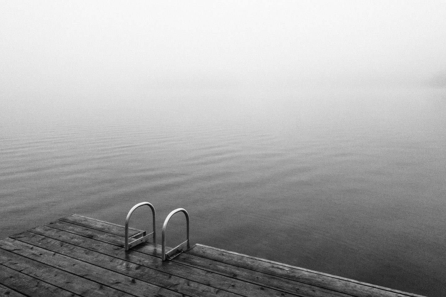 minimalist photos misty dock