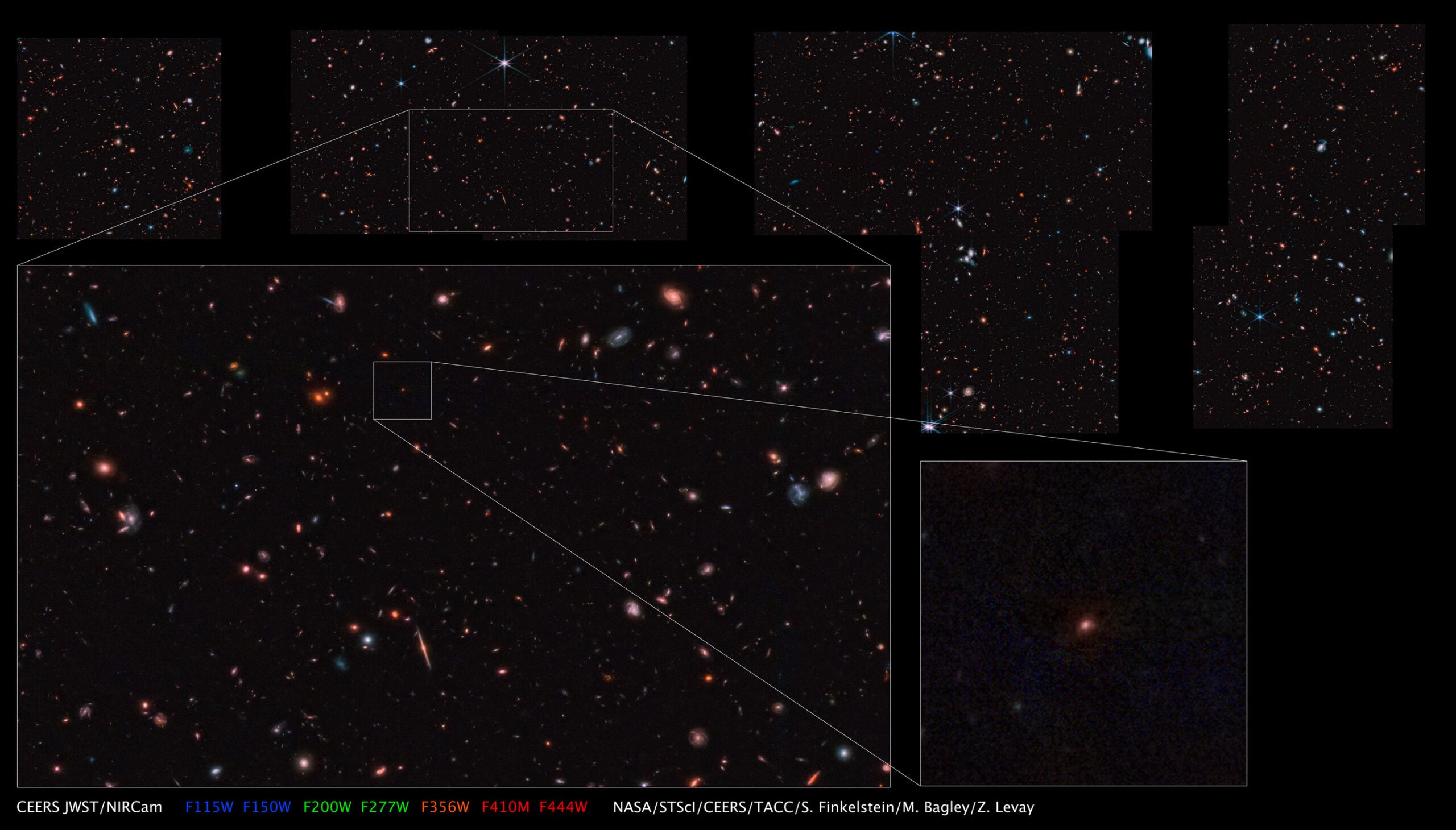 CEERS Webb mosaic reveals oldest galaxy | Popular Photography