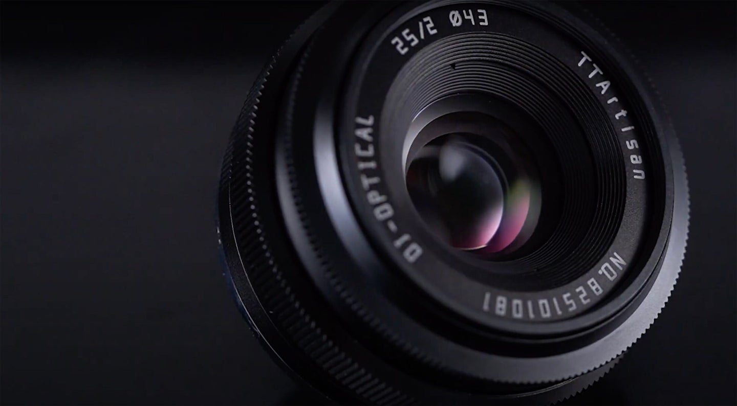 The new TTartisan 25mm f/2 lens