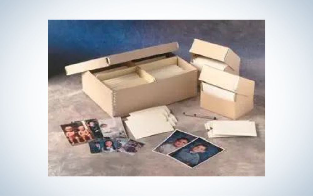 Hollinger Metal Edge Photo Storage Box and Envelopes