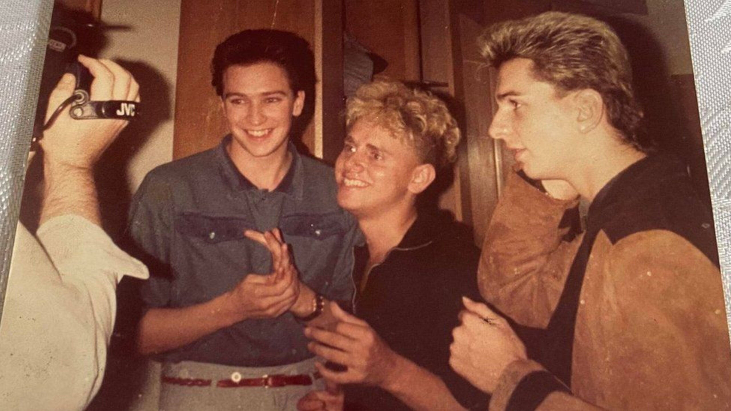 Photo of Depeche Mode taken by the band on a fan's roll of film