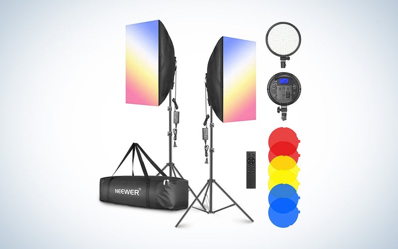 This Neewer 2-Pack 2.4GHz LED Softbox Lighting Kit is on sale during the Amazon Prime Early Access sale.