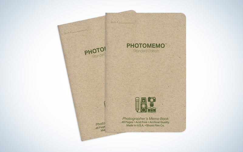 The ShootFilmCo PhotoMemo Film Photography Notebook is the best for film photographers.