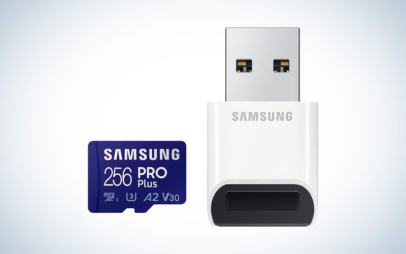 This SAMSUNG PRO Plus + Reader 256GB microSDXC is on sale on Amazon right now.