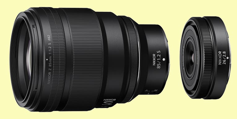 Two new Nikon lenses in development: A fast 85mm and a super-skinny 26mm