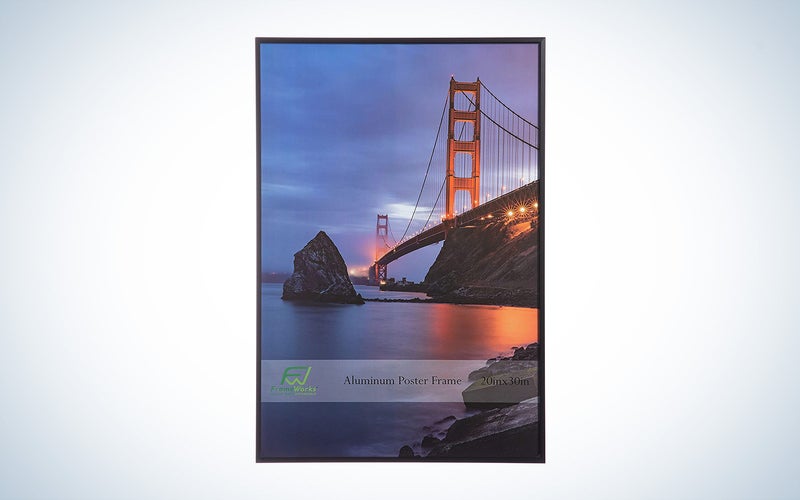 FrameWorks 20â x 30â Black Brushed Aluminum Poster Frame