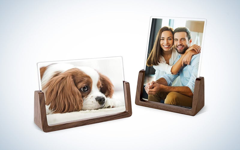 Mixoo Picture Frame 2 Pack–Rustic Wooden Photo Frames