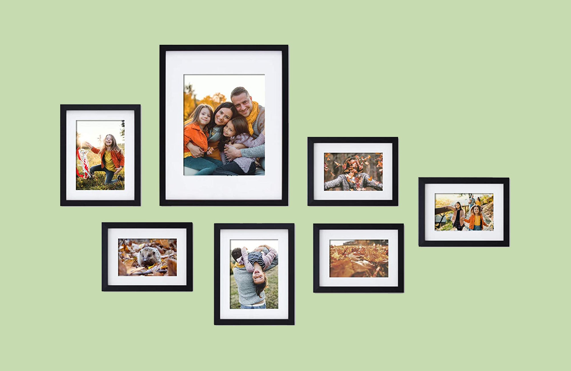 4x6 Picture Frame Set of 4, White Frames for 4 by 6 Photos with Mat, Wall  and Tabletop Display