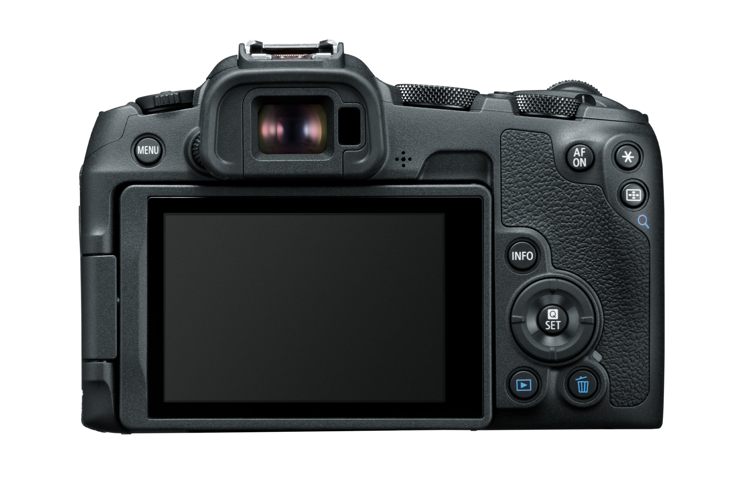 Back of the Canon EOS R8 camera