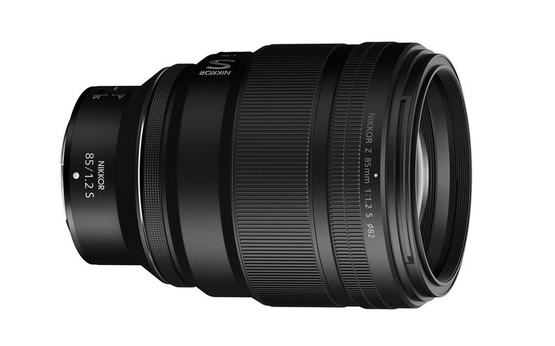 Nikon 85mm f/1.2 S lens on white