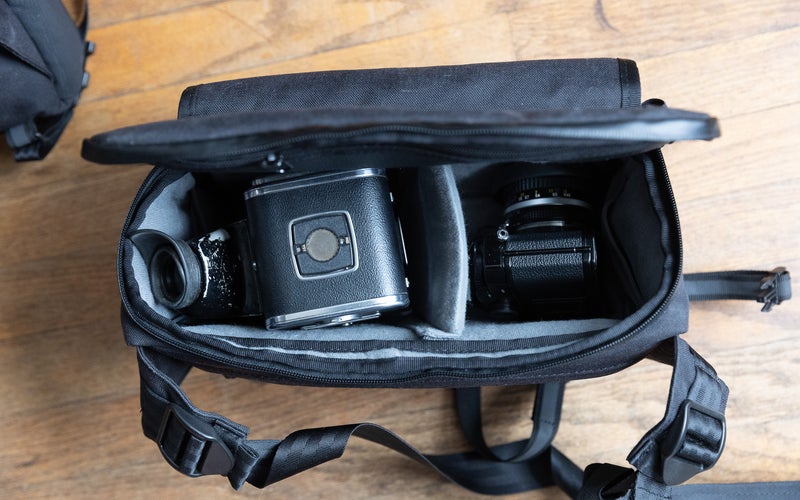 Chrome Niko 3.0 camera sling bag review. With two film cameras inside