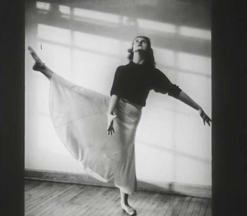 A dancer shot in black and white