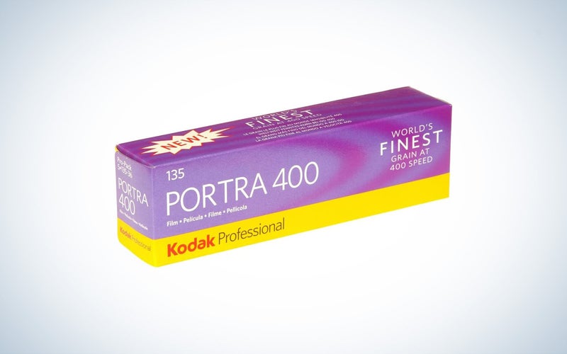 A box of Kodak Portra 400 speed 35mm film