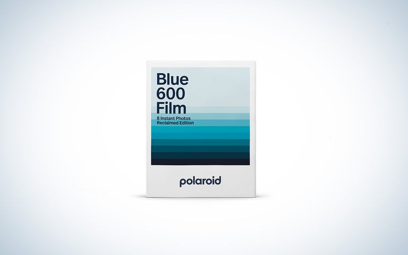 Single pack of Polaroid Reclaimed Blue 600 film