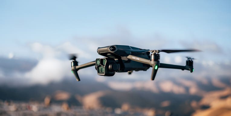 New Gear: The DJI Mavic 3 Pro drone carries a three-camera array