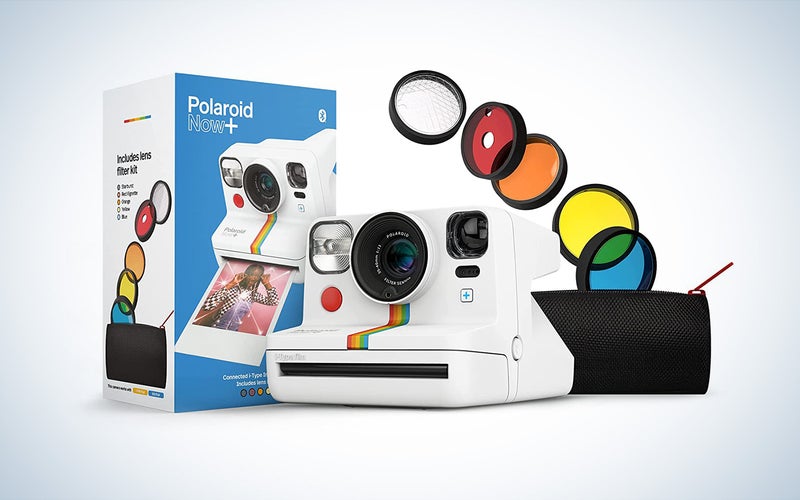 Polaroid Now+ White with Bonus Lens Filter Set