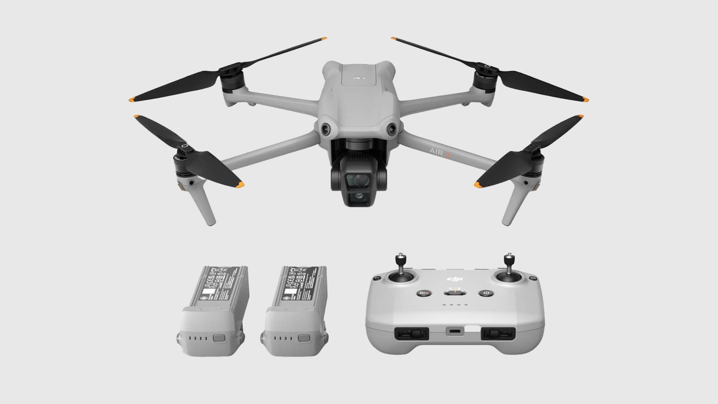 DJI Air 3 with two batteries and a controller