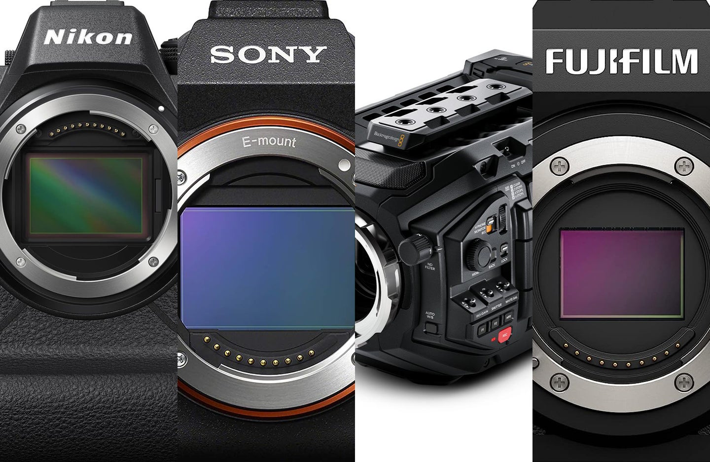 four 8K video cameras sliced together