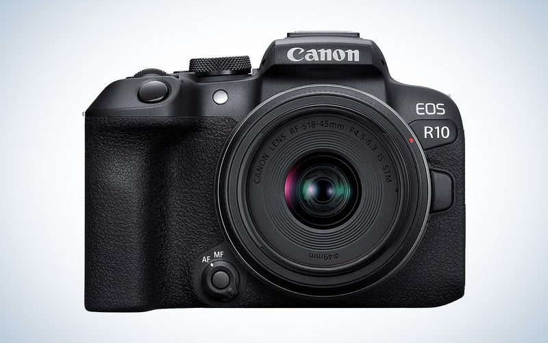 Canon EOS R10 mirrorless camera for photography class