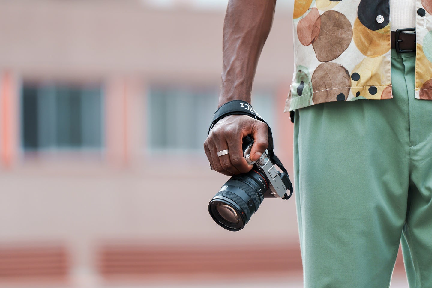 Sony a7C II in a man's hand