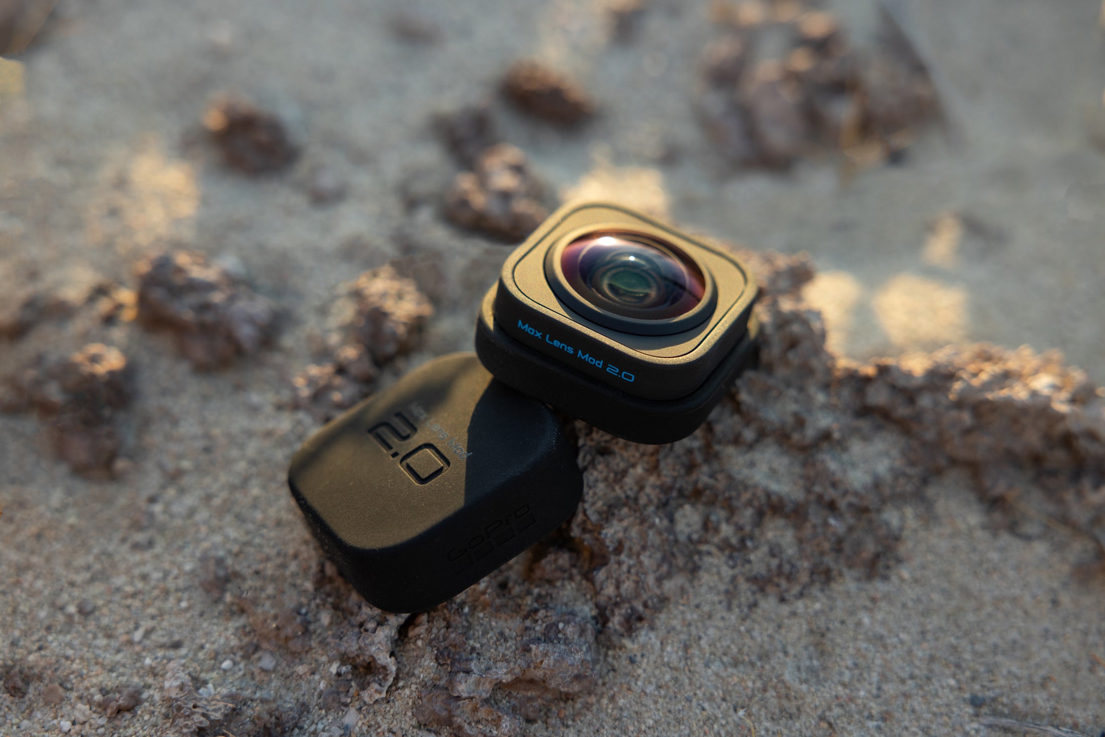 The GoPro Max Lens Mod 2.0 on sand